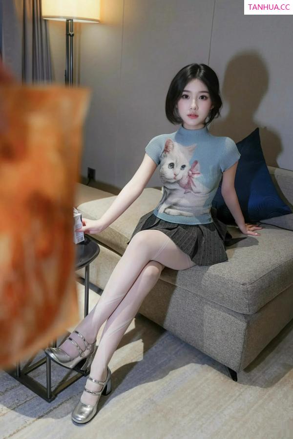 汁汁  [XiuRen]高清写真图 2025.09.30 No.10830 汁汁 灰色短裙第3张图片